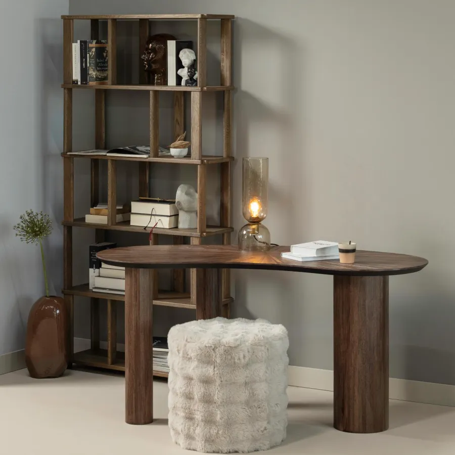 Woood Riss boekenkast eikenhout naturel 186x90cm Outlet