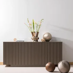 Woood Rodeo Bal Kussen Groot Metallic Koper Bruin