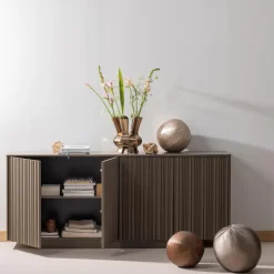 Woood Rodeo Bal Kussen Groot Metallic Koper Bruin