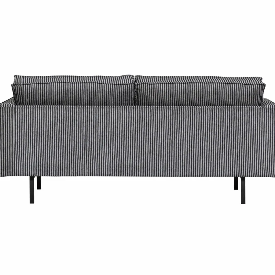 Woood RODEO bank 2,5-ZITS streep zwart/grijs Clearance