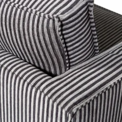 Woood RODEO fauteuil streep zwart/grijs Online