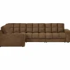 Woood Second date hoekbank links structure velvet brass