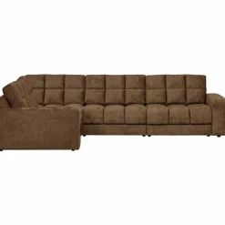 Woood Second date hoekbank links structure velvet brass