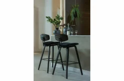 Woood Senn Barstoel Fluweel Zwart Outlet