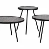 Woood Set van 3 - Lize Bijzettafels Hout/metaal Discount