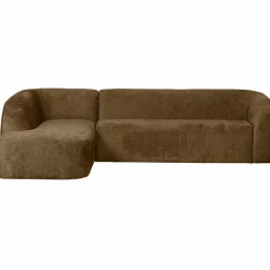 Woood Sloping hoekbank links structure velvet brass Hot