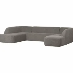 Woood Sloping u-vorm bank grijs melange Clearance