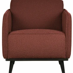 Woood Statement fauteuil met arm bouclé chestnut Clearance