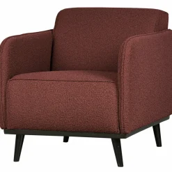 Woood Statement fauteuil met arm bouclé chestnut Clearance