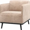 Woood Statement Fauteuil Met Arm Chenille Velvet Naturel Discount