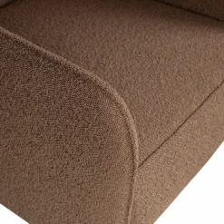 Woood Statement fauteuil met arm bouclé nougat New