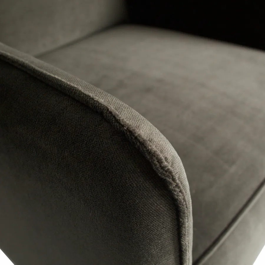 Woood Statement fauteuil met arm fluweel warm groen Discount