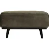 Woood Statement hocker fluweel warm groen Discount