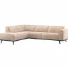 Woood Statement Hoekbank Links Chenille Velvet Naturel Discount