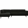 Woood Statement hoekbank links platte brede rib graphite Discount