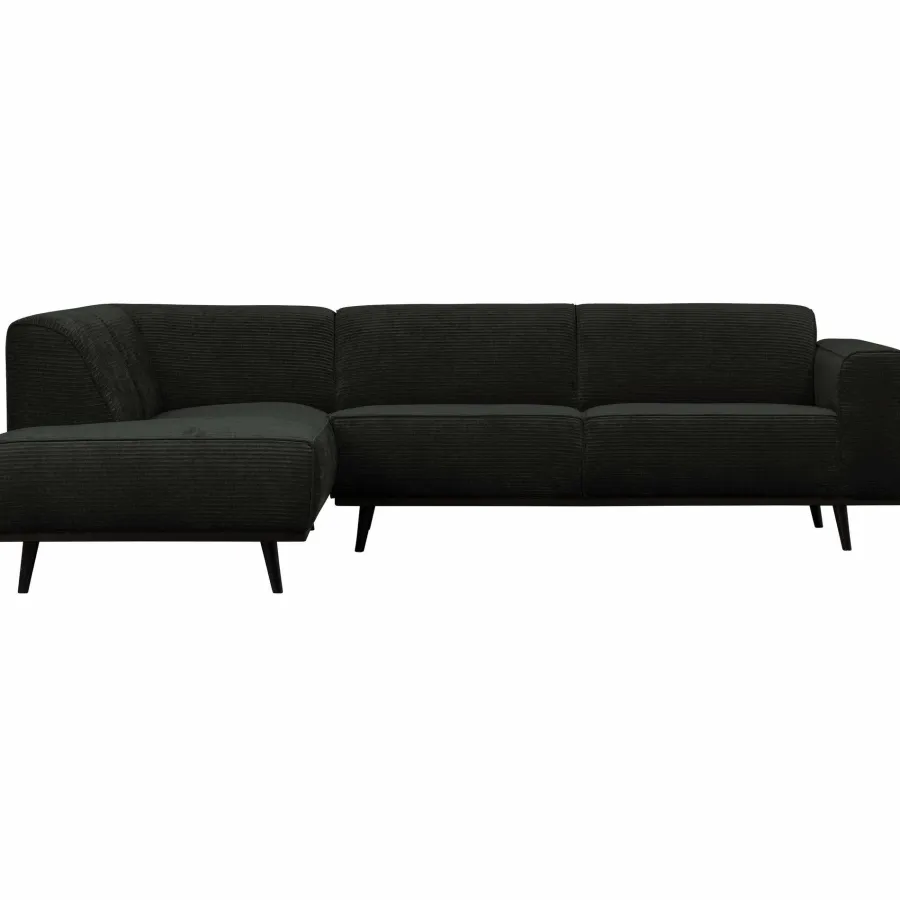 Woood Statement hoekbank links platte brede rib graphite Discount