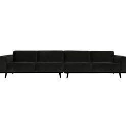Woood Statement xl 4-zits bank 372 cm platte brede rib graphite Online