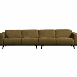 Woood Statement xl 4-zits bank 372 cm structure velvet brass Sale