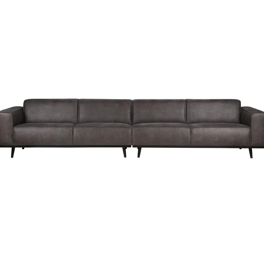 Woood Statement xl 4-zits bank 372 cm lederlook donkergrijs Online