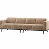 Woood Statement 4-Zits Bank 280 Cm Chenille Velvet Taupe Online