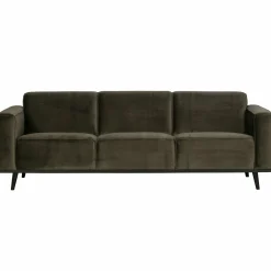 Woood Statement 3-zits bank 230 cm fluweel warm groen Discount