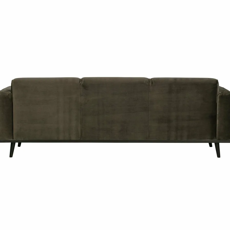 Woood Statement 3-zits bank 230 cm fluweel warm groen Discount