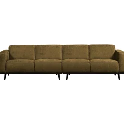 Woood Statement 4-zits bank 280 cm structure velvet brass Clearance