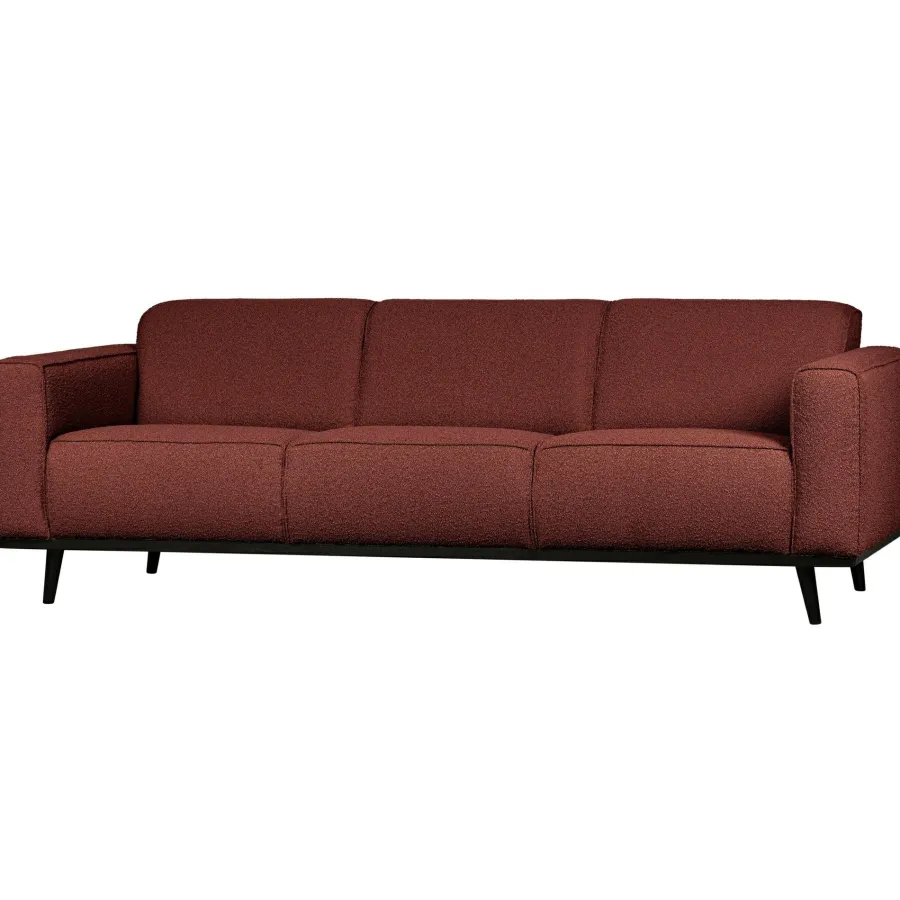 Woood Statement 3-zits bank 230 cm bouclé chestnut Hot