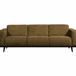 Woood Statement 3-zits bank 230 cm structure velvet brass New