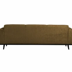 Woood Statement 3-zits bank 230 cm structure velvet brass New