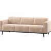 Woood Statement 3-Zits Bank 230 Cm Chenille Velvet Naturel
