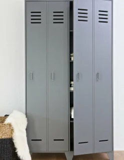 Woood Stijn Hoog 2drs Lockerkast Steel Grey [fsc] New