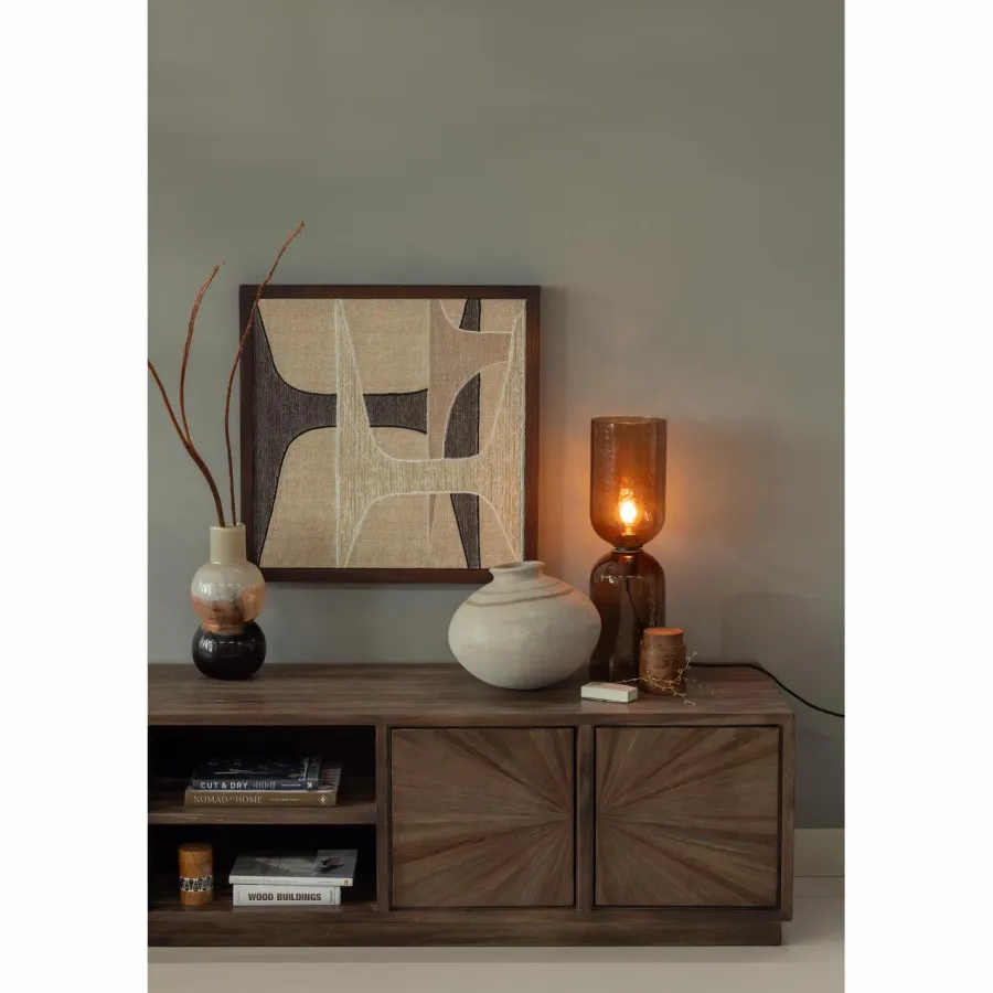 Woood Sun tv meubel met open vak recycled teak bruin New