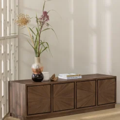 Woood Sun tv meubel recycled teak bruin