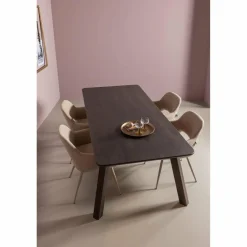 Woood Tablo eettafel afgerond vingerlas 200x90cm mystic brown [fsc] Hot