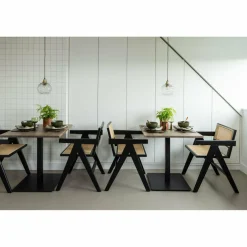 Woood Tablo eettafel vierkant vingerlas 80x80cm cashmere brown [fsc] Online