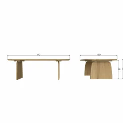 Woood Tablo Salontafel 110 Cm Eiken Dakargrau [fsc] Online