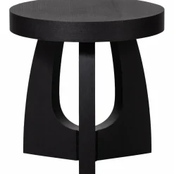 Woood Tala bijzettafel mdf fineer zwart ø45cm New