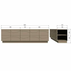 Woood TEO TV meubel grenen mud [fsc] Discount