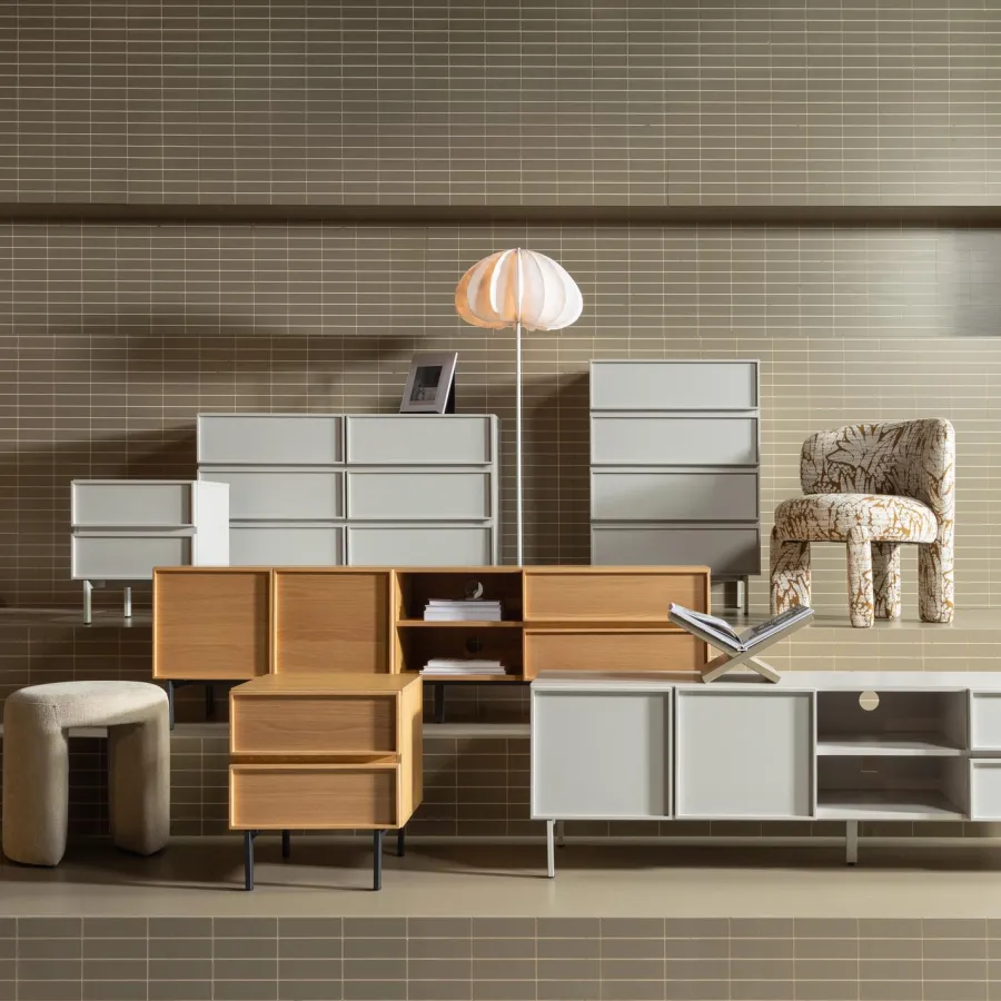 Woood Tours Ladekast 4 Lades Melamine/Mdf Zand