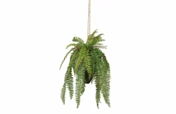 Woood Varen hangende kunstplant groen 58cm Discount