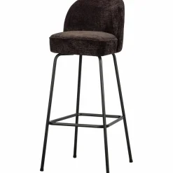 Woood Vogue barstoel 80cm 3d chenille donkerbruin Clearance