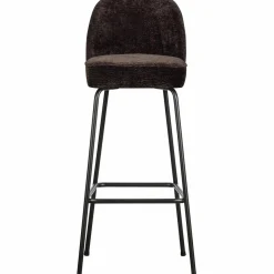 Woood Vogue barstoel 80cm 3d chenille donkerbruin Clearance