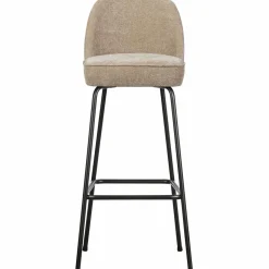 Woood Vogue barstoel 80cm 3d chenille zand