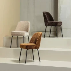 Woood Vogue eetkamerstoel 3d chenille zand Best