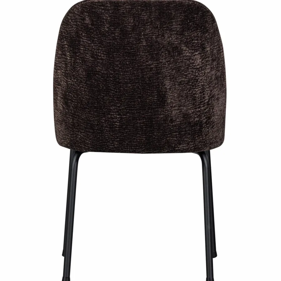 Woood Vogue eetkamerstoel 3d chenille donkerbruin Best