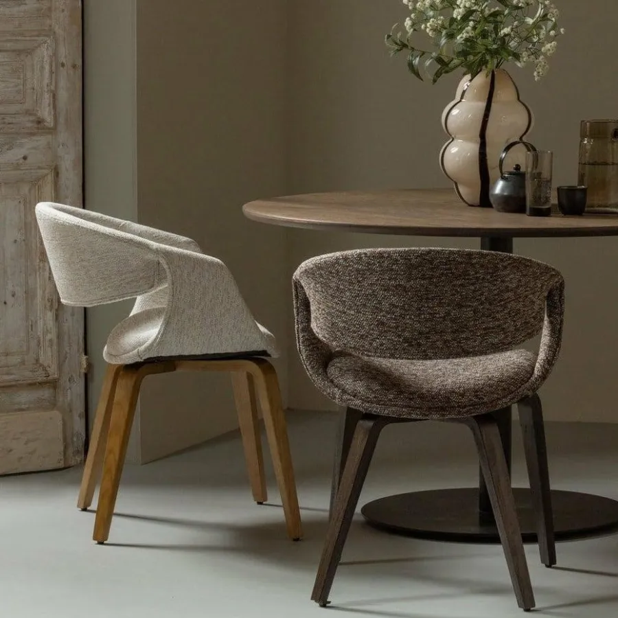 Woood Yossi eetkamerstoel naturel met houten poot naturel Discount