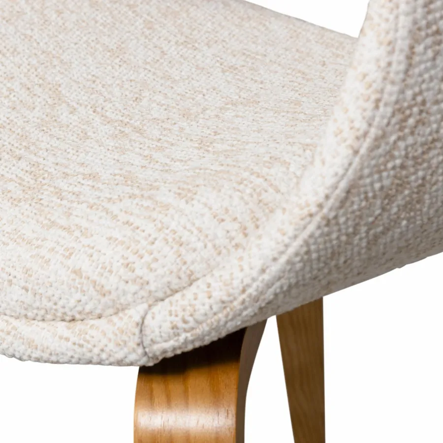 Woood Yossi eetkamerstoel naturel met houten poot naturel Discount