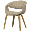 Woood Yossi eetkamerstoel zand met houten poot naturel Outlet